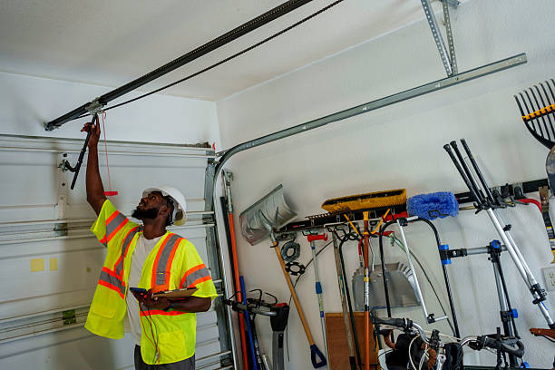 Professional Garage Door Roller Replacement technician working in Lane County County, KS